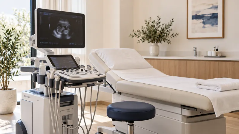 Gebelik takibi için modern ultrasonografi odası