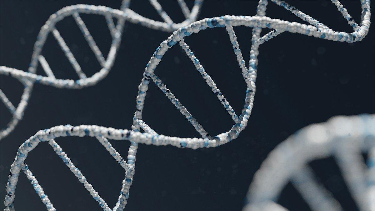 Prenatal genetik taramayı temsil eden DNA çift sarmalı illüstrasyonu
