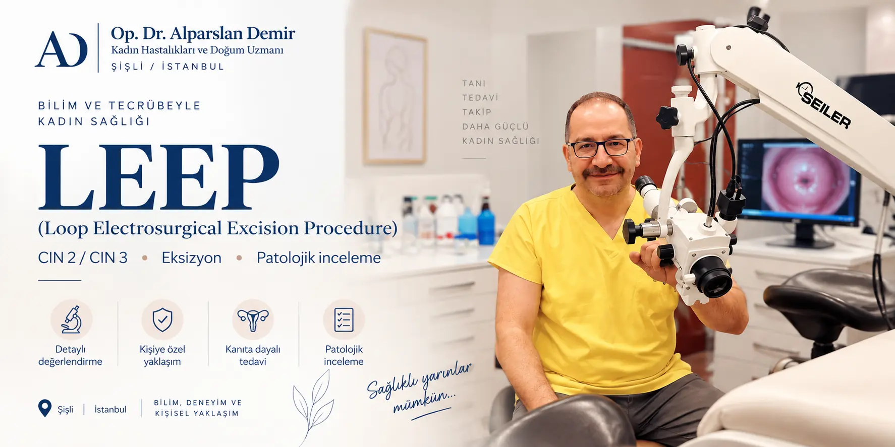 LEEP konizasyon işlemi – Op. Dr. Alparslan Demir, Şişli İstanbul